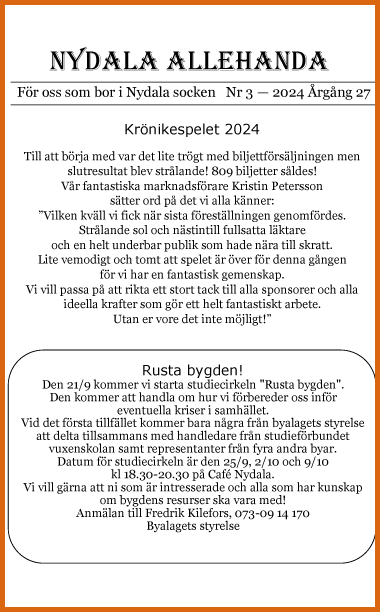 Nydala allehanda 2024-3