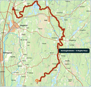 Karta över munkaleden